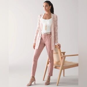 White House Black Market High-Rise Pret-A-Jet Slim Ankle Pants Sz 2 Washed Mauve